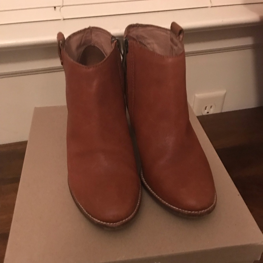 Brown Leather Madewell Booties